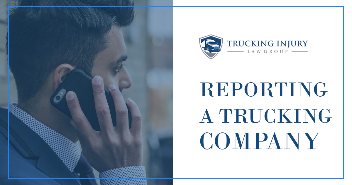 reporting a trucking company